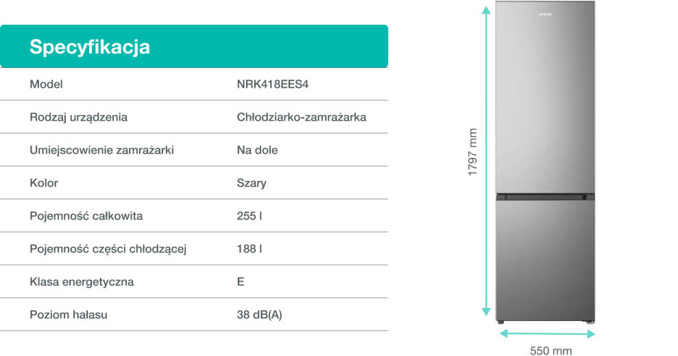 Image: Gorenje fridge NRK418EES4 Gorenje fridge NRK418EES4