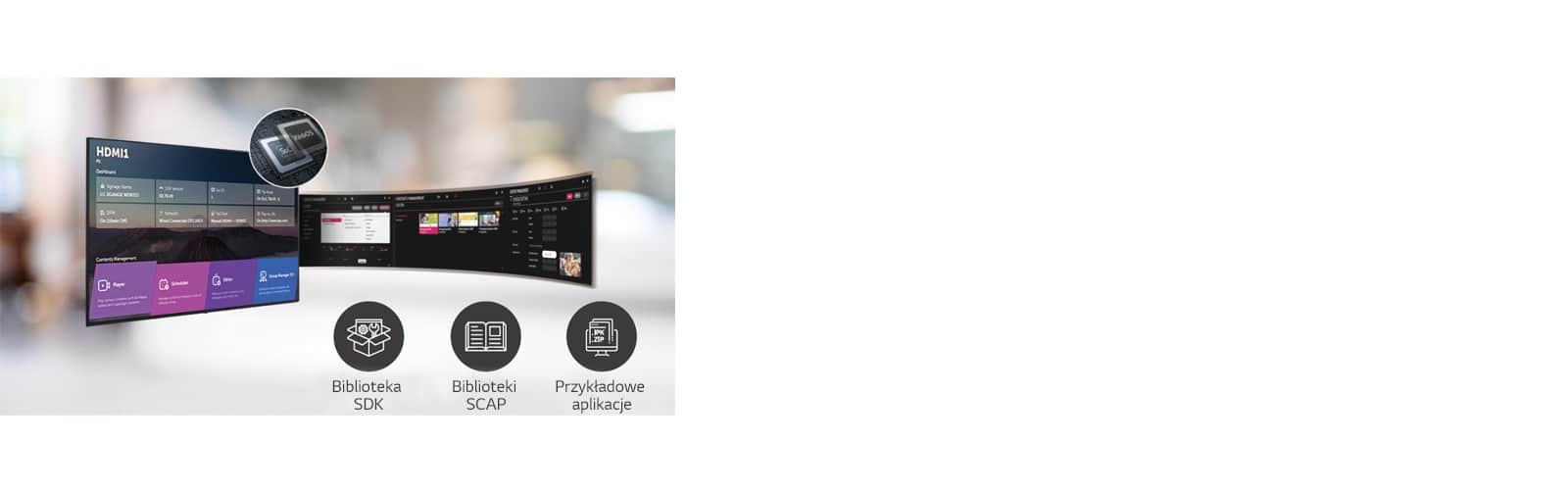 Platforma webOS umożliwia łatwe wykonywanie kilku zadań jednocześnie.