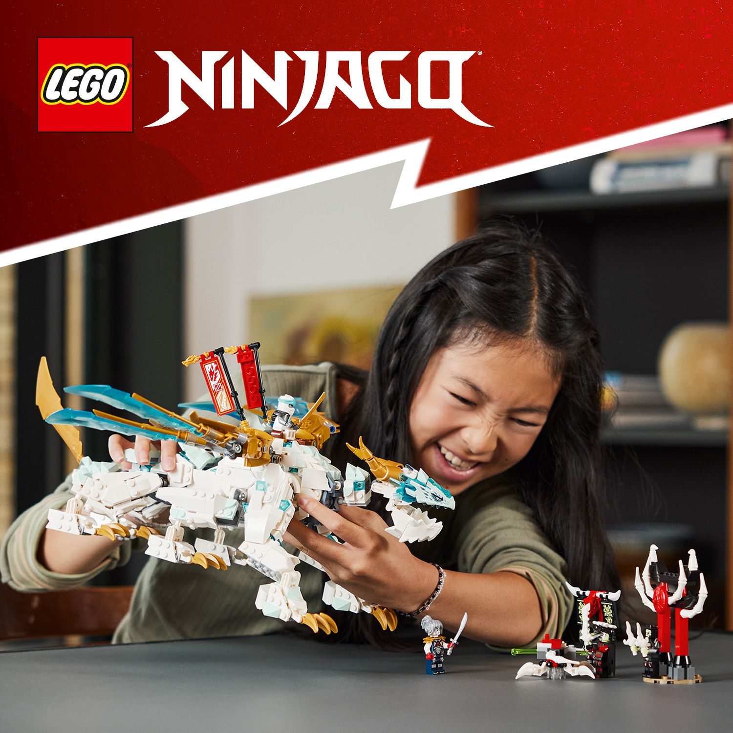 Niesamowity zestaw NINJAGO® 2 w 1 ze smokiem