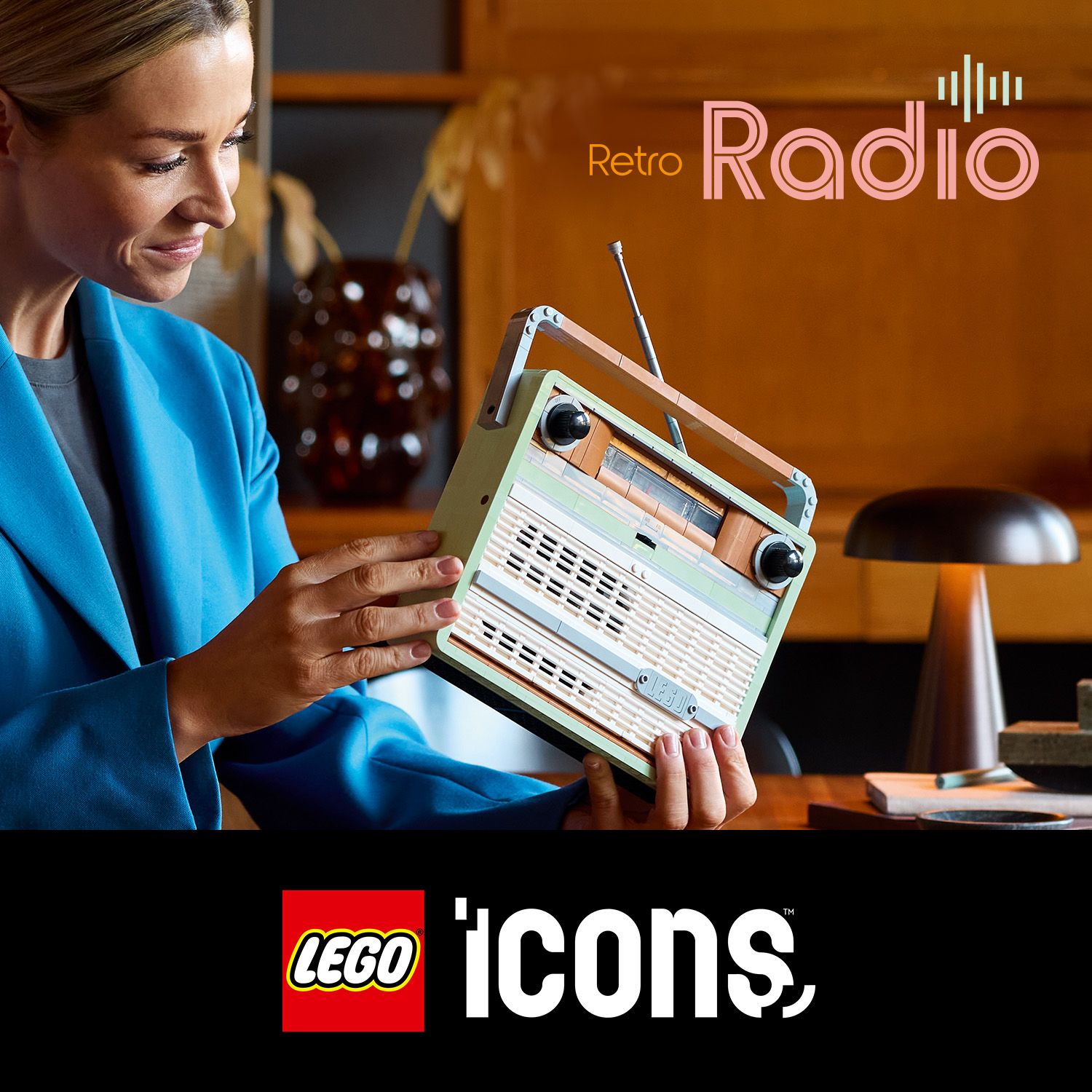 LEGO® Icons Radio w stylu retro