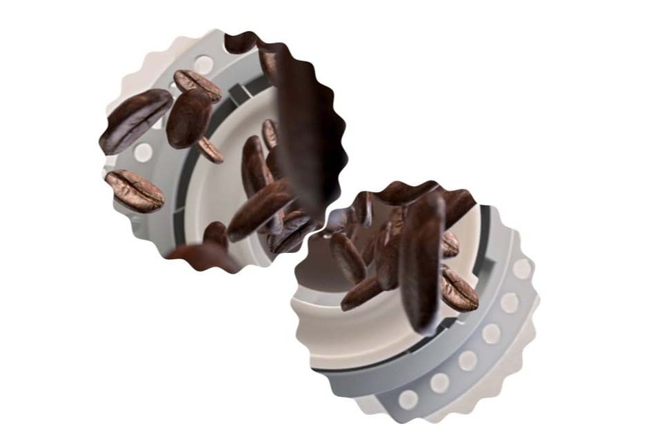 Wytrzymały młynek ceramiczny zapewnia właściwe działanie ekspresu Philips Wytrzymały młynek ceramiczny zapewnia właściwe działanie ekspresu Philips