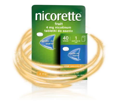 Nicorette TABLETKI 4 mg 40 sztuk o smaku Fruit