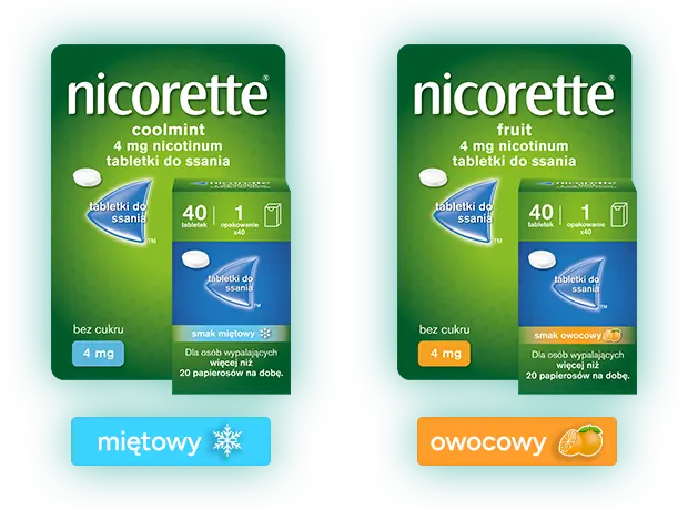 Smaki TABLETEK Nicorette