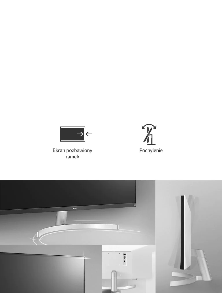 Ergonomiczna konstrukcja pozbawiona ramek z możliwością przechyłu.