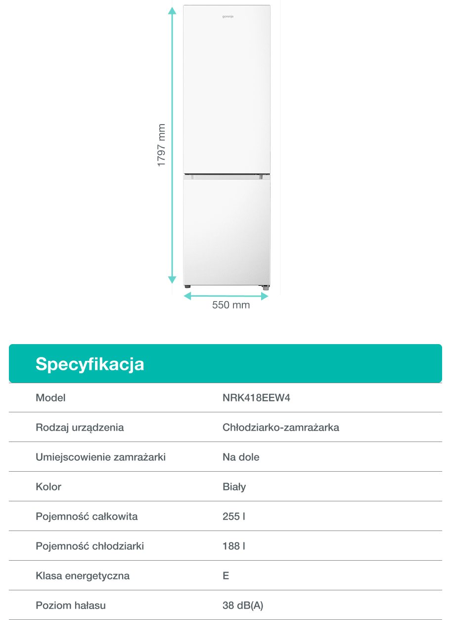 Image: Gorenje fridge NRK418EEW4 Gorenje fridge NRK418EEW4