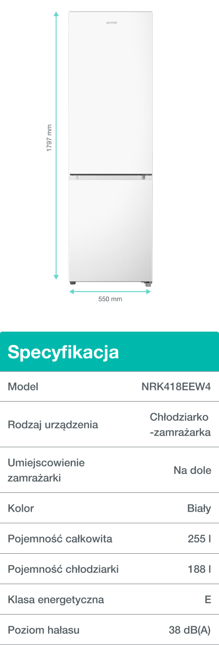 Image: Gorenje fridge NRK418EEW4 Gorenje fridge NRK418EEW4