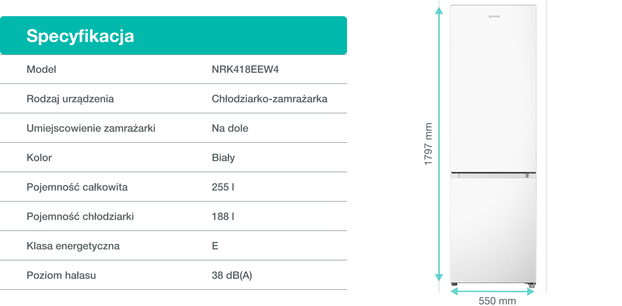 Image: Gorenje fridge NRK418EEW4 Gorenje fridge NRK418EEW4