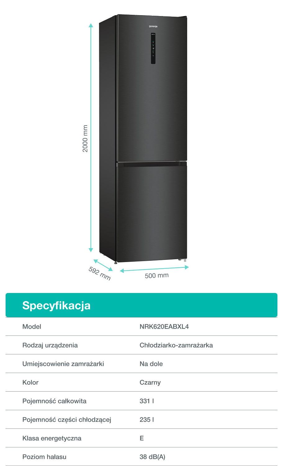 Image: Gorenje fridge NRK620EABXL4 Gorenje fridge NRK620EABXL4