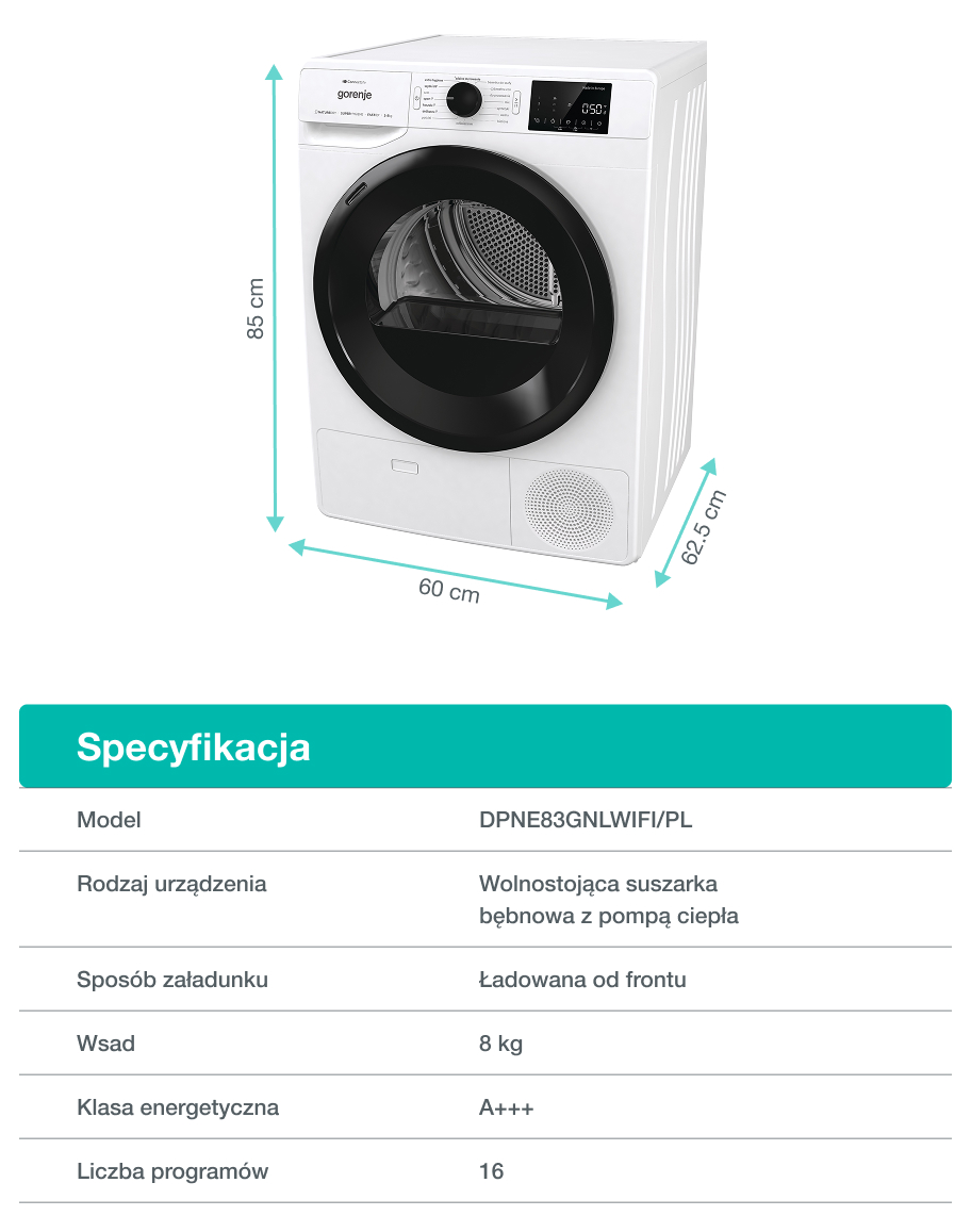Image: GORENJE LAUNDRY DPNE83GNLWIFI-PL GORENJE LAUNDRY DPNE83GNLWIFI-PL