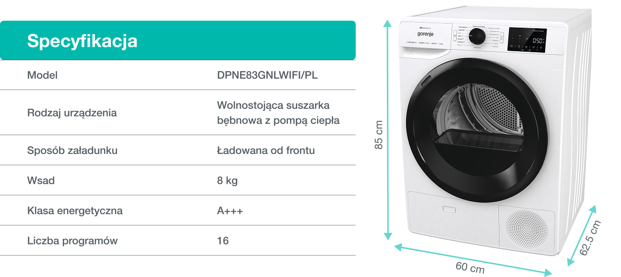 Image: GORENJE LAUNDRY DPNE83GNLWIFI-PL GORENJE LAUNDRY DPNE83GNLWIFI-PL