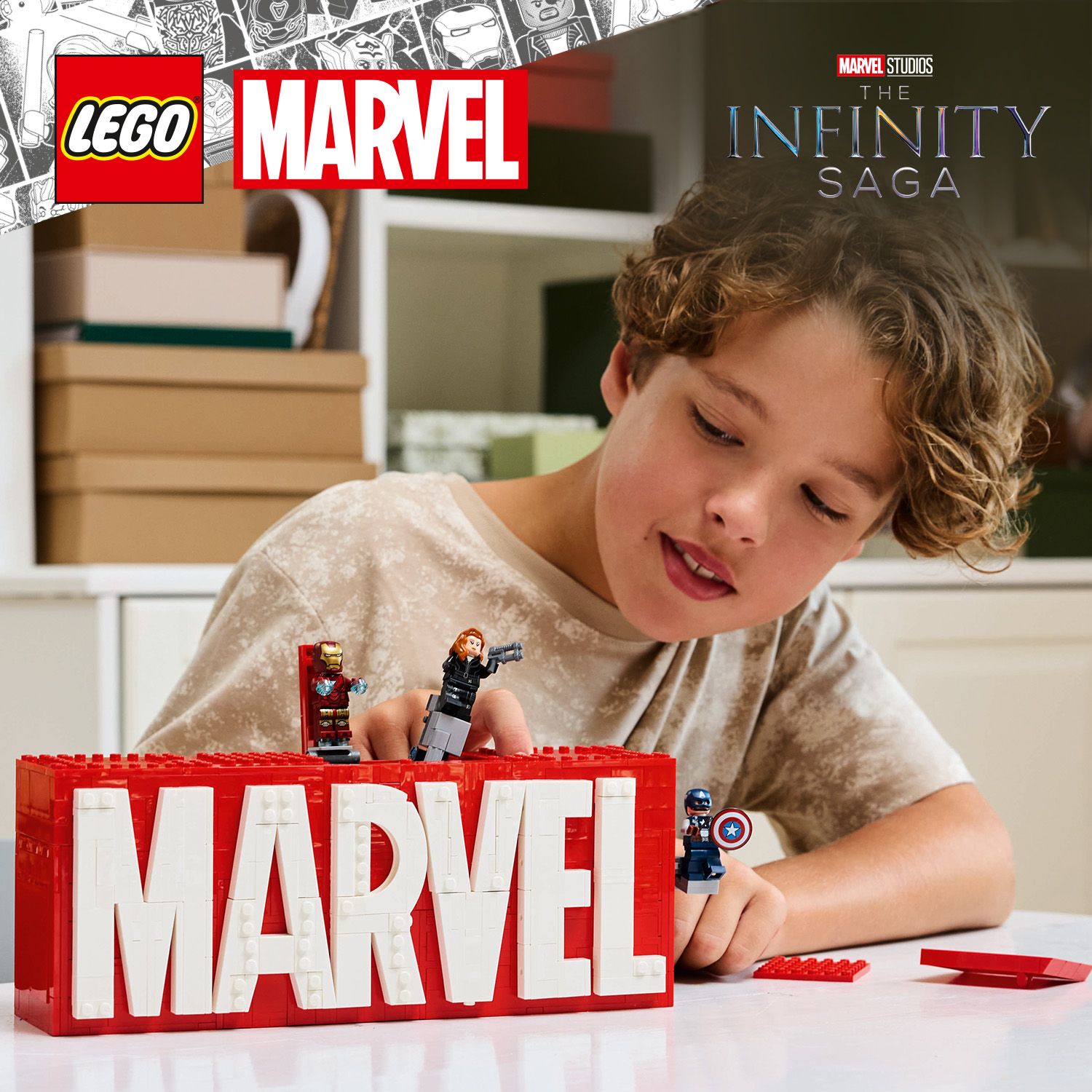 Słynne logo MARVEL i kultowe postacie