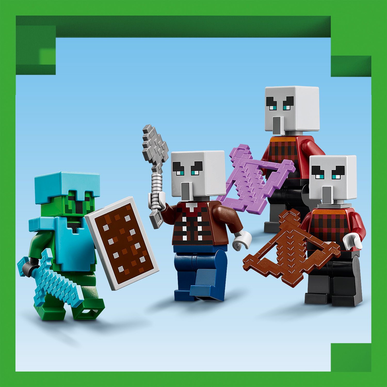 Cztery postacie LEGO® Minecraft®