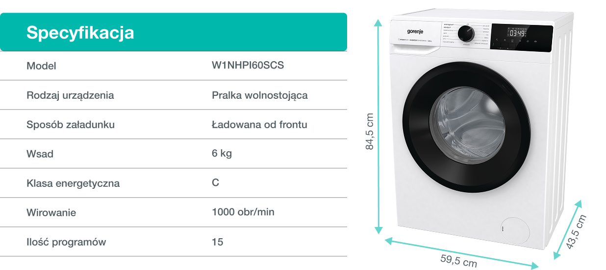 Image: GORENJE LAUNDRY W1NHPI60SCS-PL GORENJE LAUNDRY W1NHPI60SCS-PL