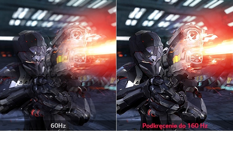 porównanie Fluid Gaming Motion z 60 Hz i podkręcenia do 160 Hz