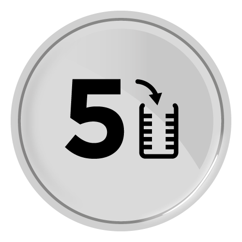 500 ml = 5 procesów odkamieniania