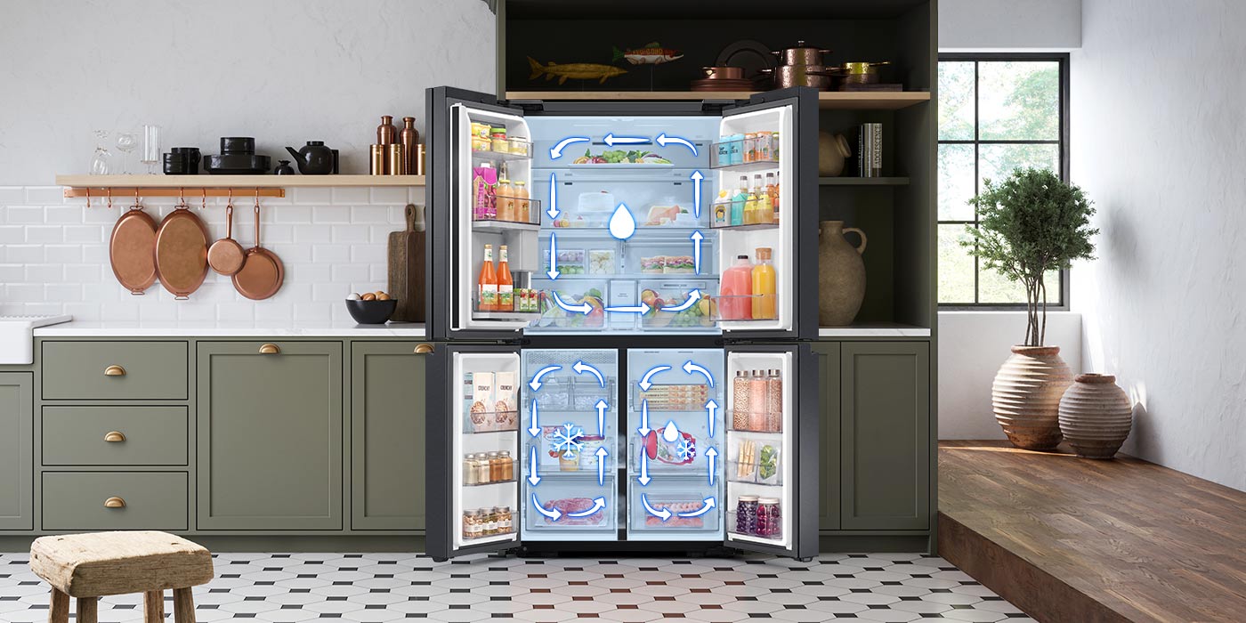 Lodówka Samsung Multidoor RF65A967FB1 z trzema obiegami powietrza Lodówka Samsung Multidoor RF65A967FB1 z trzema obiegami powietrza