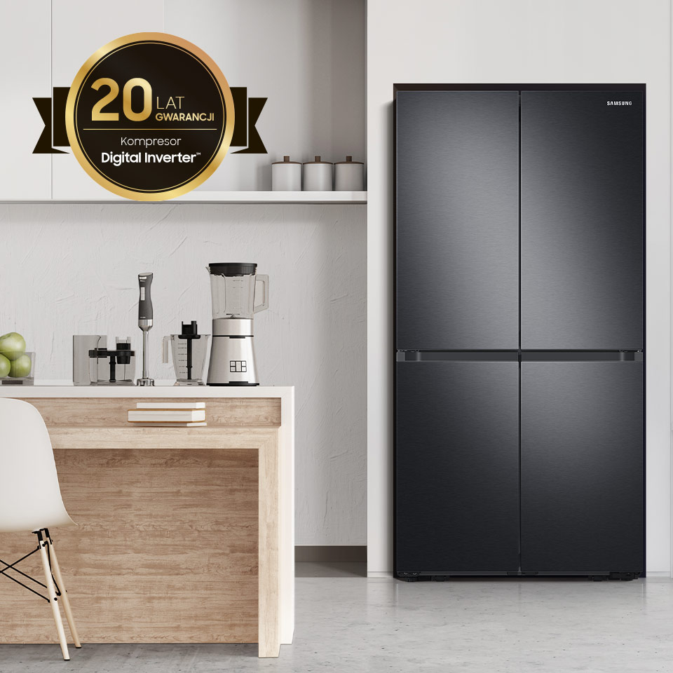 Lodówka Samsung Multidoor RF65A967FB1 z cyfrowym kompresorem, na który otrzymujesz 20-letnią gwarancję Lodówka Samsung Multidoor RF65A967FB1 z cyfrowym kompresorem, na który otrzymujesz 20-letnią gwarancję