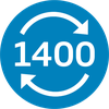 1400 obrotów/min