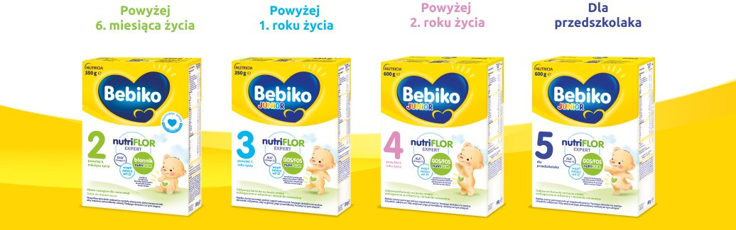 Produkty Bebiko na kolejne etapy rozwoju dziecka Produkty Bebiko na kolejne etapy rozwoju dziecka
