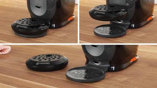Ten ekspres TASSIMO pomieści każdą filiżankę i kubek