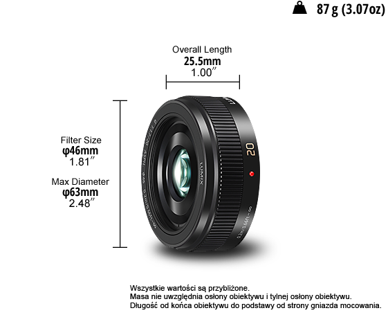 Panasonic LUMIX G 20mm f/1.7 II ASPH (H-H020AE-K)