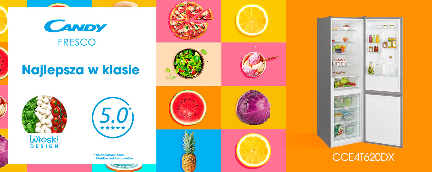 Lodówka Candy CCE4T620DX z zamrażalnikiem dolnym - Ceneo.pl