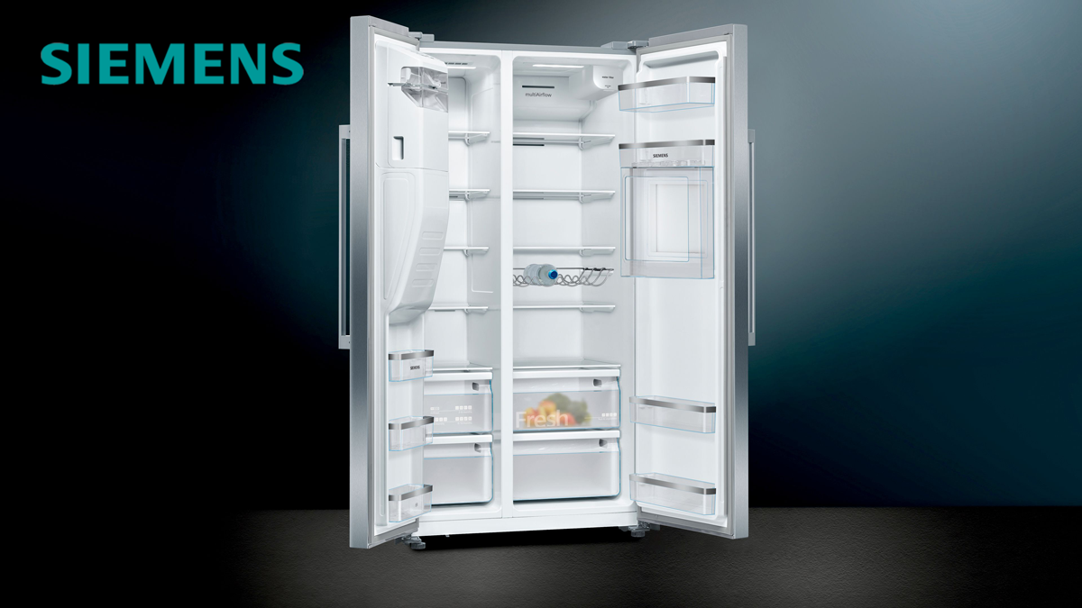 Lodówka Siemens iQ500 KA93GAIEP Side by Side 178,7 cm Srebrna od