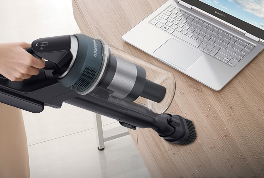 Zielony odkurzacz Samsung Bespoke VS20B95943N - szczotka do kurzu