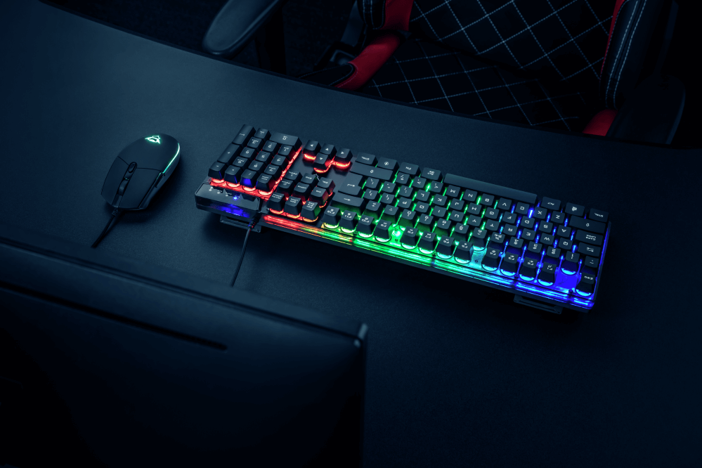 ★yk0330★ Trust GXT 838 Azor Gaming Combo - Zestawy klawiatura i mysz