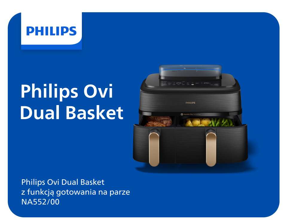 Frytkownica PHILIPS Series 5000 Ovi Dual Basket NA552 00 Opinie I 