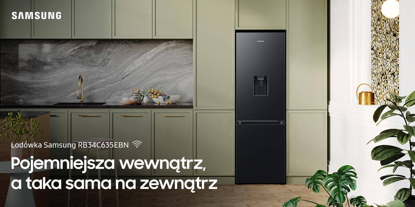 Lodówka Samsung Grand+ RB34C635EBN z dystrybutorem wody