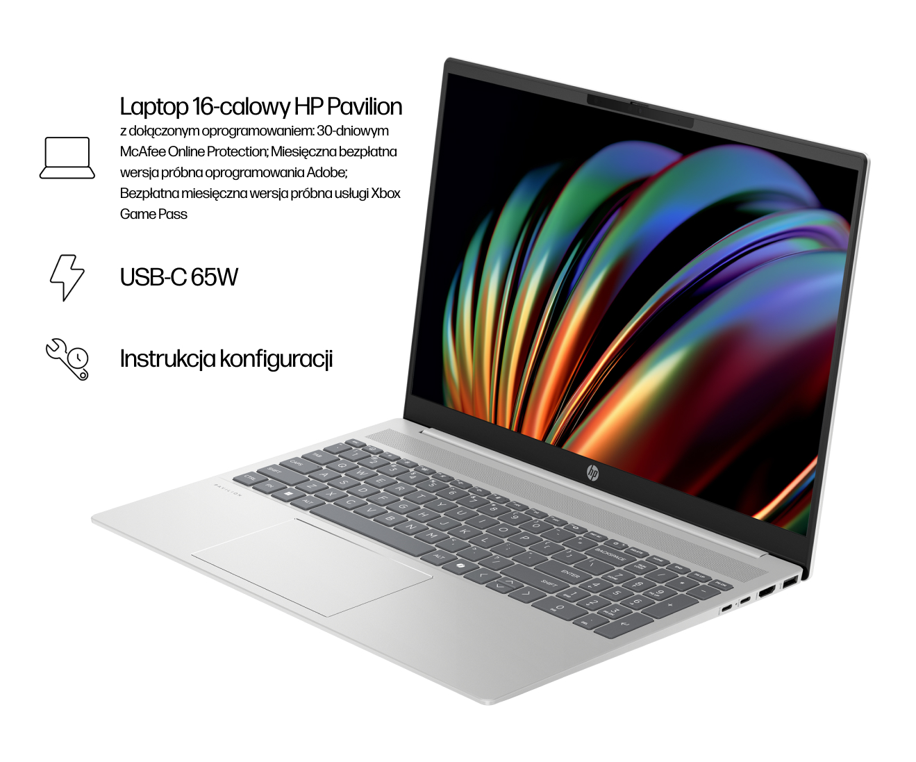 Laptop HP Pavilion 16-af0075nw 16/Ultra5/16GB/512GB/NoOS
