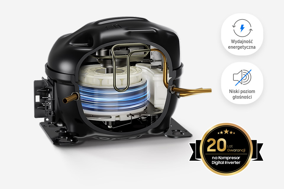 Udoskonalony kompresor Digital Inverter z 20-letnią gwarancją