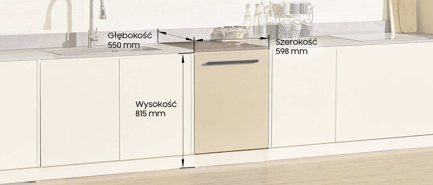Zmywarka Samsung DW60CG530B00ET - głębokość, wysokość oraz szerokość