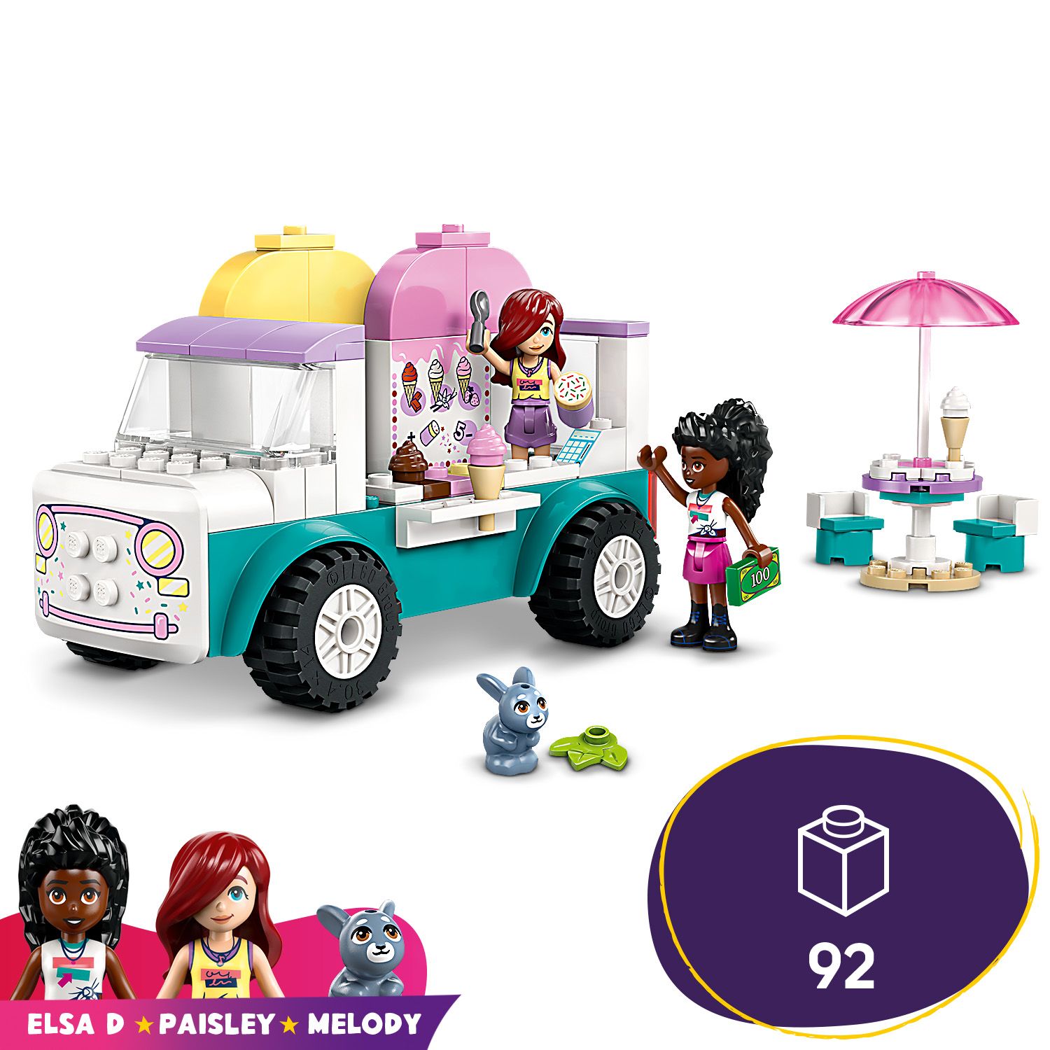 LEGO Friends 42644 Furgonetka z lodami w mieście Heartlake