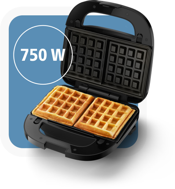Gofry w opiekaczu o mocy 750 W