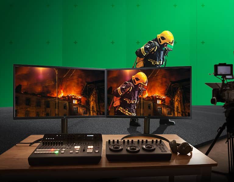 LG UltraFine™ OLED Pro odwzorowuje pola kolorów o wielu standardach i przedstawia obliczoną wartość kolorów