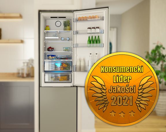 Lodówka Beko RCNA406E63ZXBN z zamrażalnikiem dolnym 202,5 cm