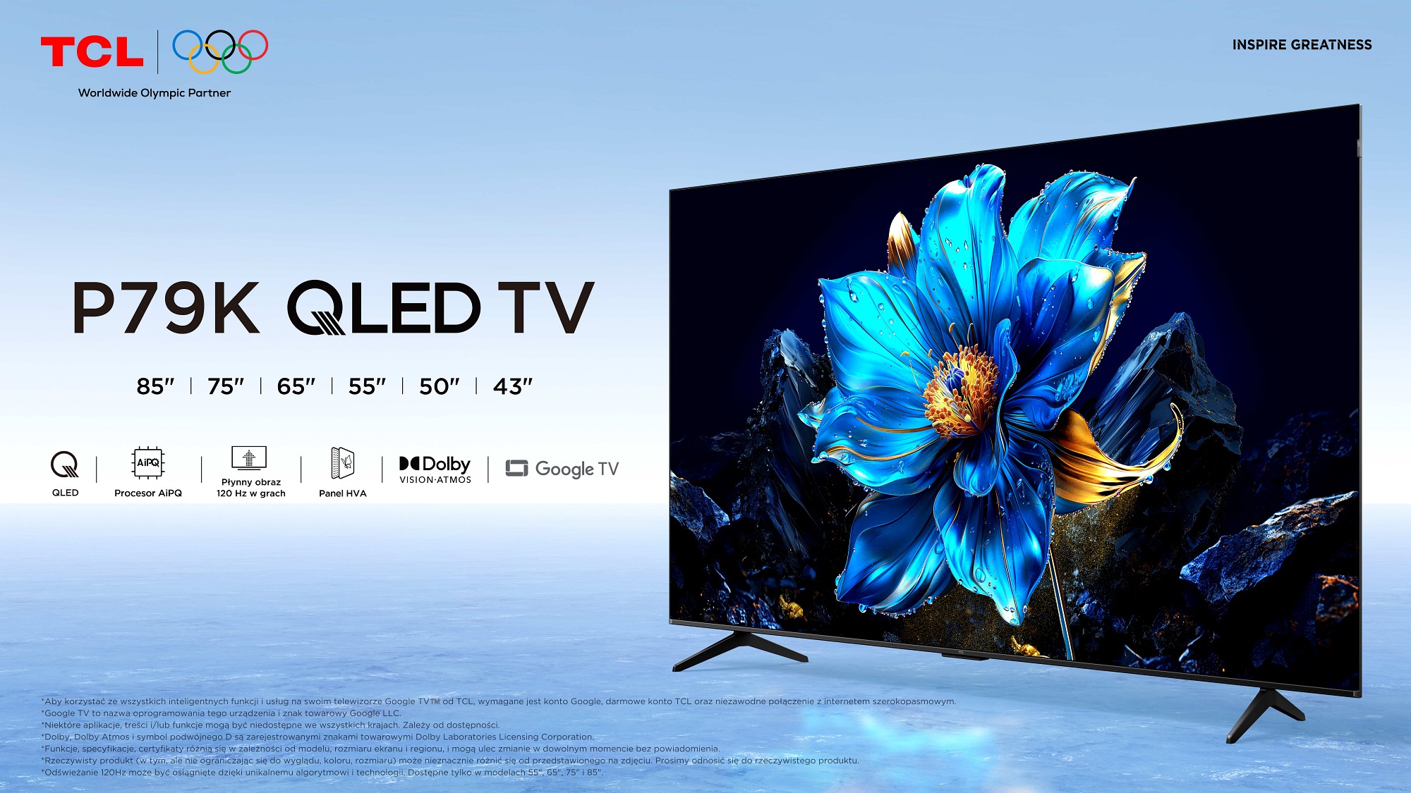 TCL 55インチ　TV Telewizor TCL 55P79K 55