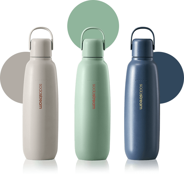 Sodastream butelka granatowa, beżowa, miętowa