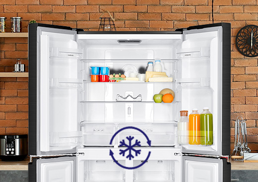 Lodówka MPM 434-SBF-17/D Side by Side 180cm Czarny od 3297,00 zł