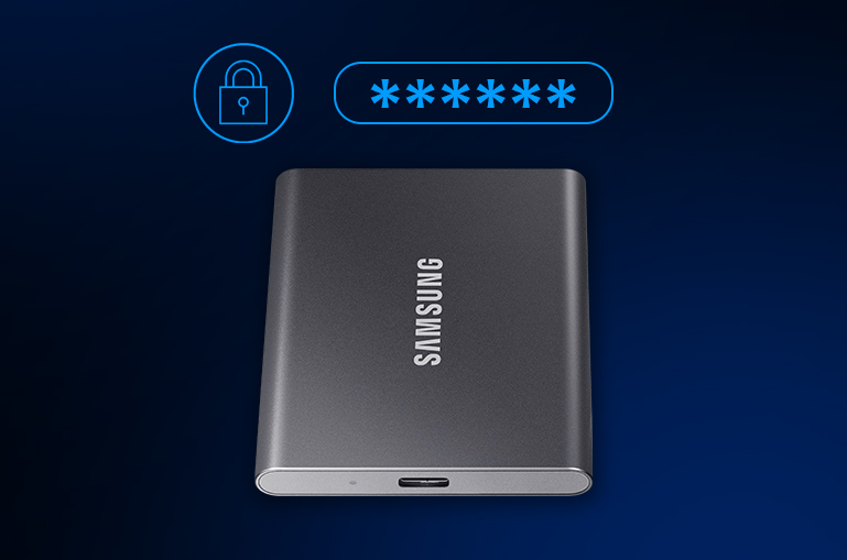 Samsung T7 Touch MU-PC500S - SSD - chiffré - 500 Go - externe