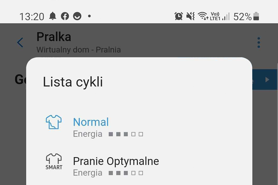 Uruchamianie pralki z dowolnego miejsca