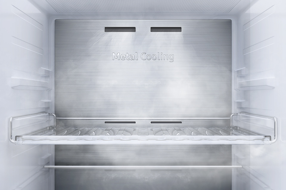 Minimalna utrata zimna dzięki panelowi Metal Cooling