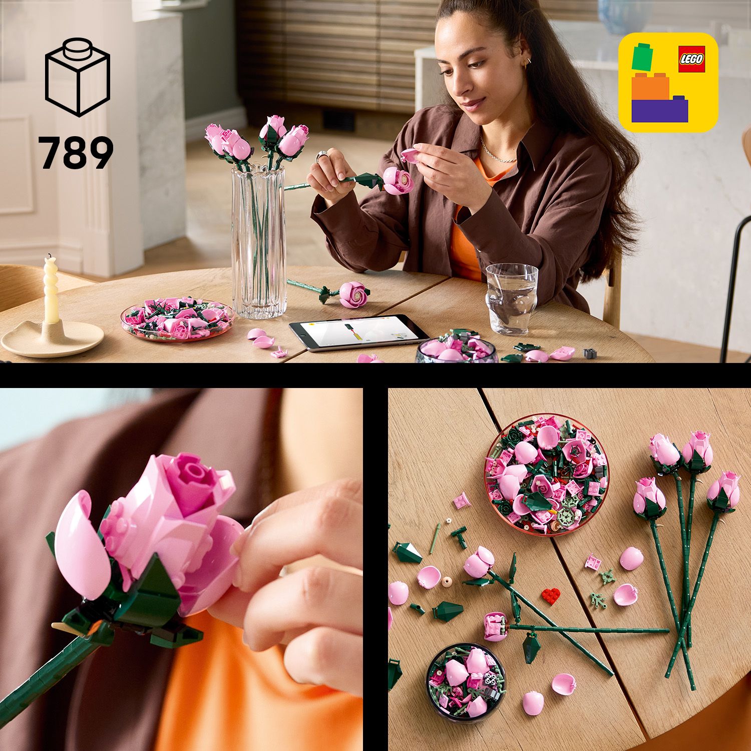 LEGO Botanicals 10374 Bukiet różowych róż - Ceny i opinie - Ceneo.pl