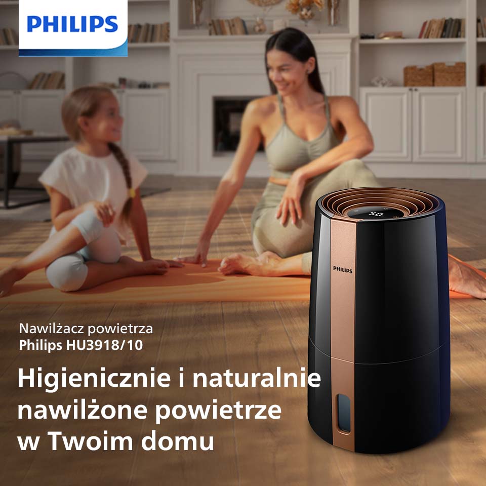Philips Higienicznie nawilżone powietrze w Twoim domu