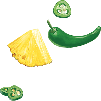 ryskunki ananasa i jalapeño