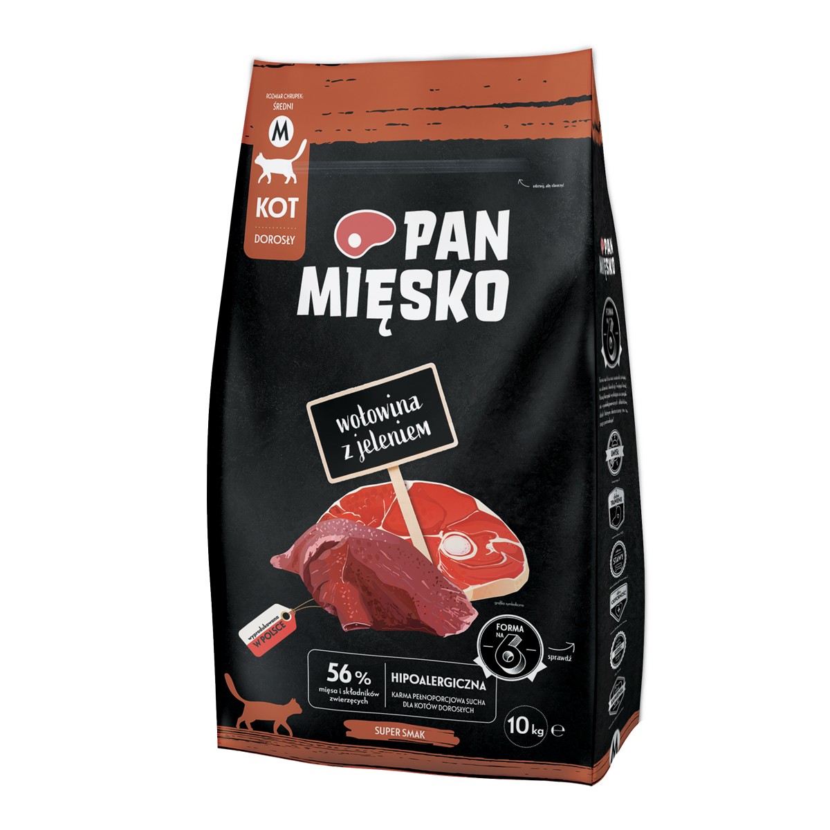 Сухий корм для котів Mr. Meat Яловичина з оленем (дорослі) чіпси M 10 кг Сухий корм для котів Mr. Meat Яловичина з оленем (дорослі) чіпси M 10 кг
