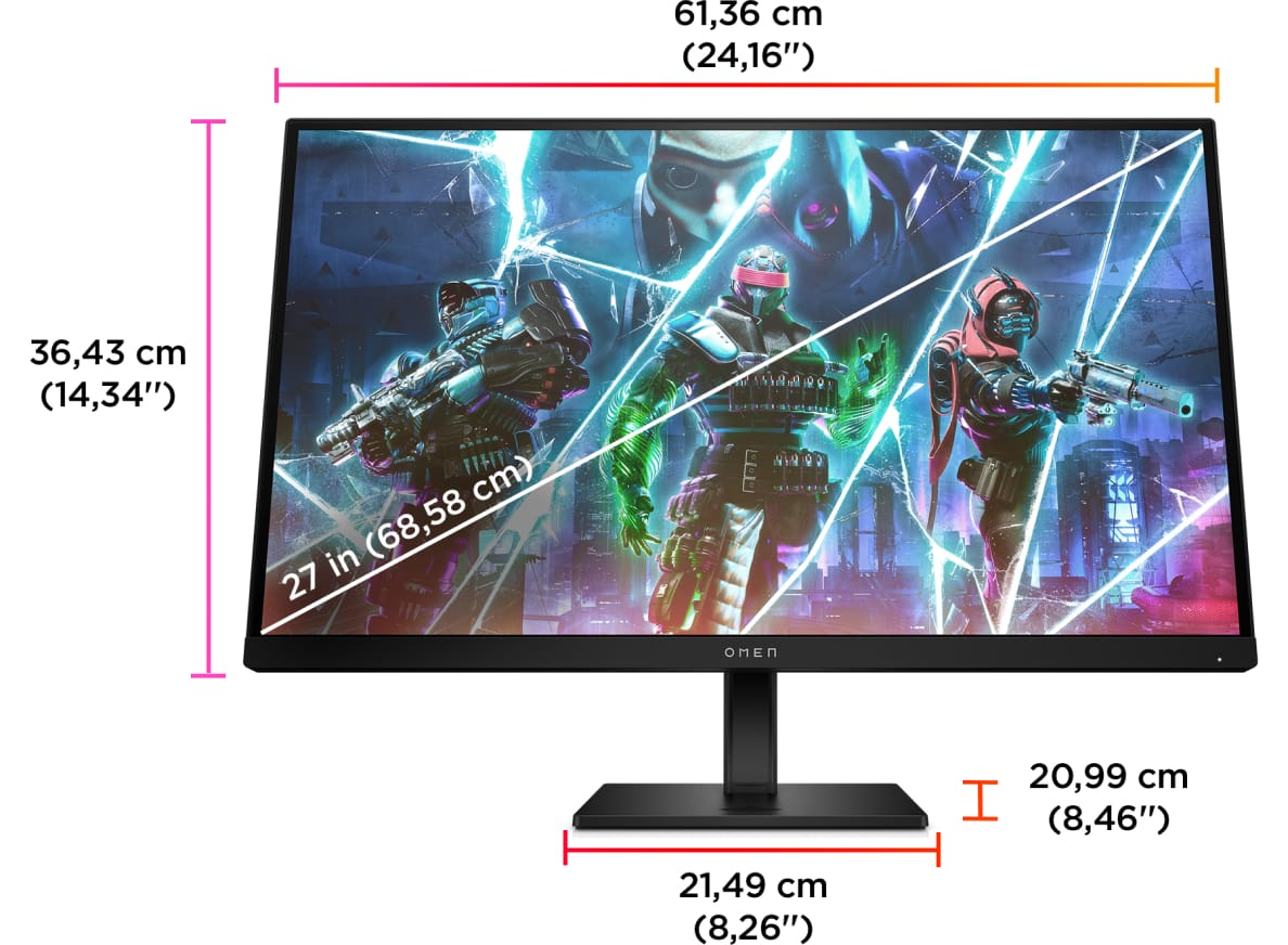 HP MONITOR GAMINGOWY OMEN 27S