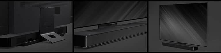 A video clip is available on the above. Below 3 gray-filtered images are shown, a bracket, stand and a wall-mount TV from the left.
